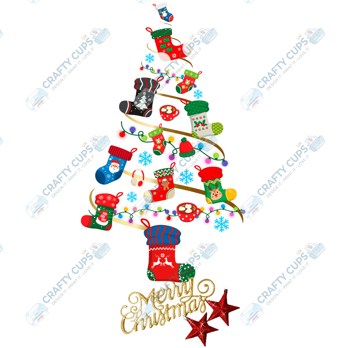 Christmas Tree DTF Transfers – Festive Character Designs (4"–10")