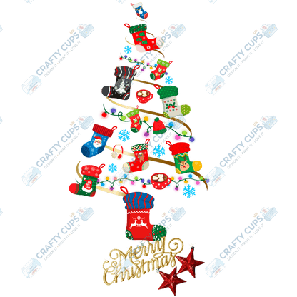 Christmas Tree DTF Transfers – Festive Character Designs (4"–10")