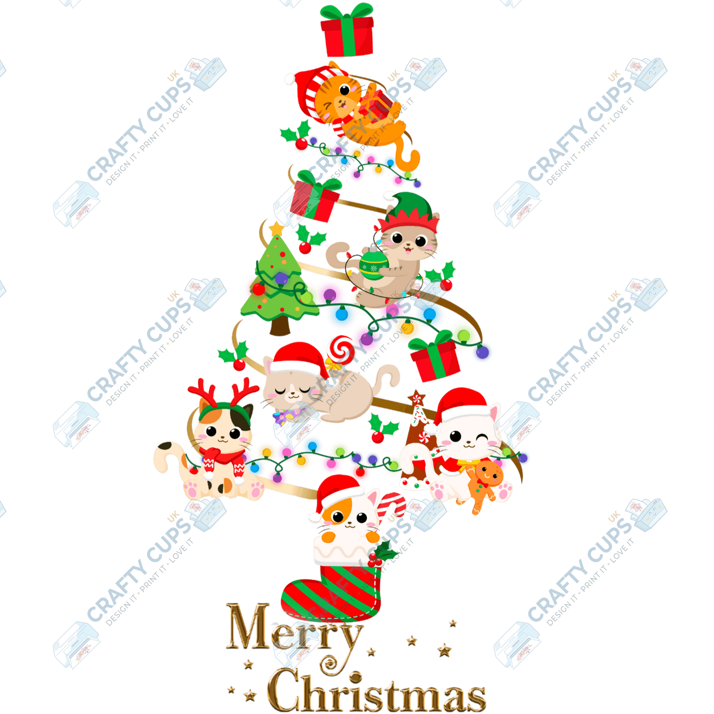 Christmas Tree DTF Transfers – Festive Character Designs (4"–10")