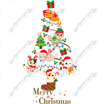 Christmas Tree DTF Transfers – Festive Character Designs (4"–10")