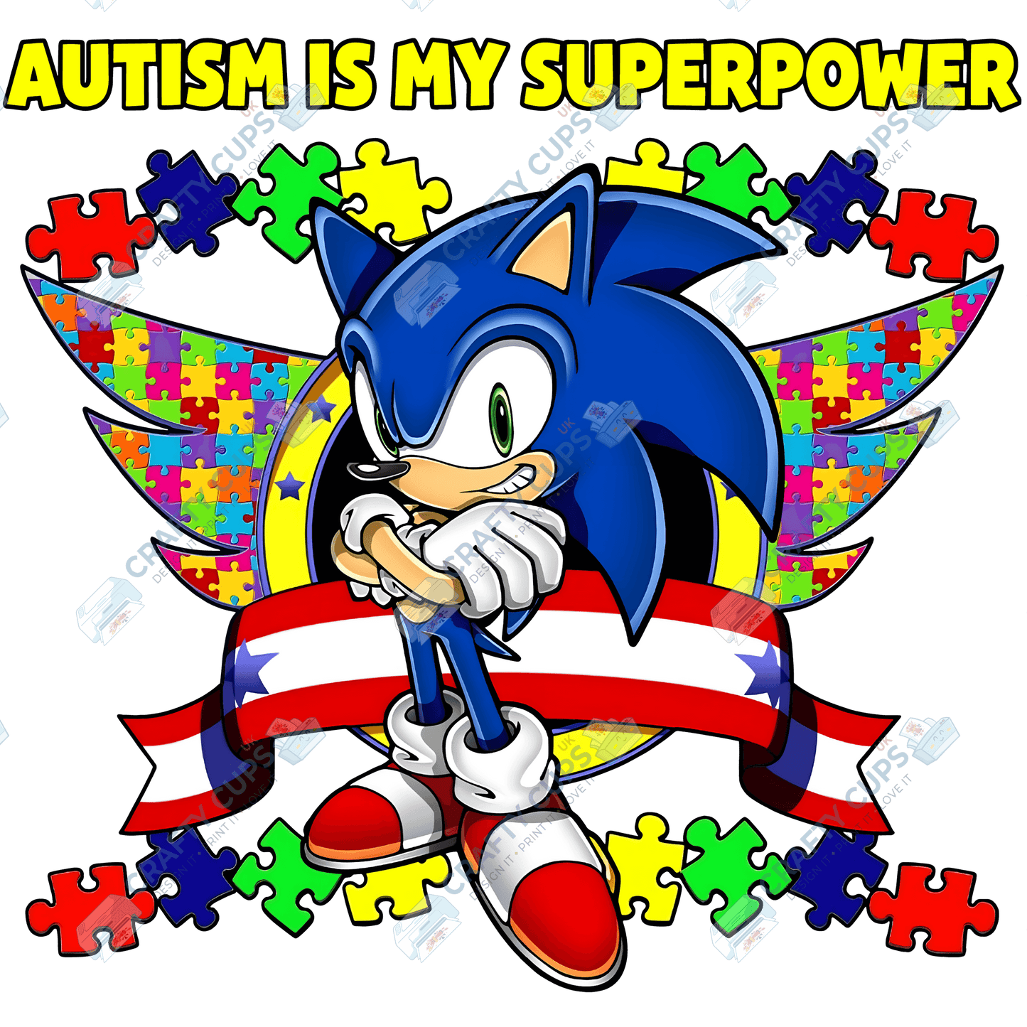 Cartoon Autism Awareness DTF Transfers – Colorful Puzzle Piece Prints for Shirts, Hoodies & Gifts