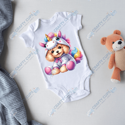 Cute Unicorn DTF Transfers – Magical Designs for Kids (4"–10")