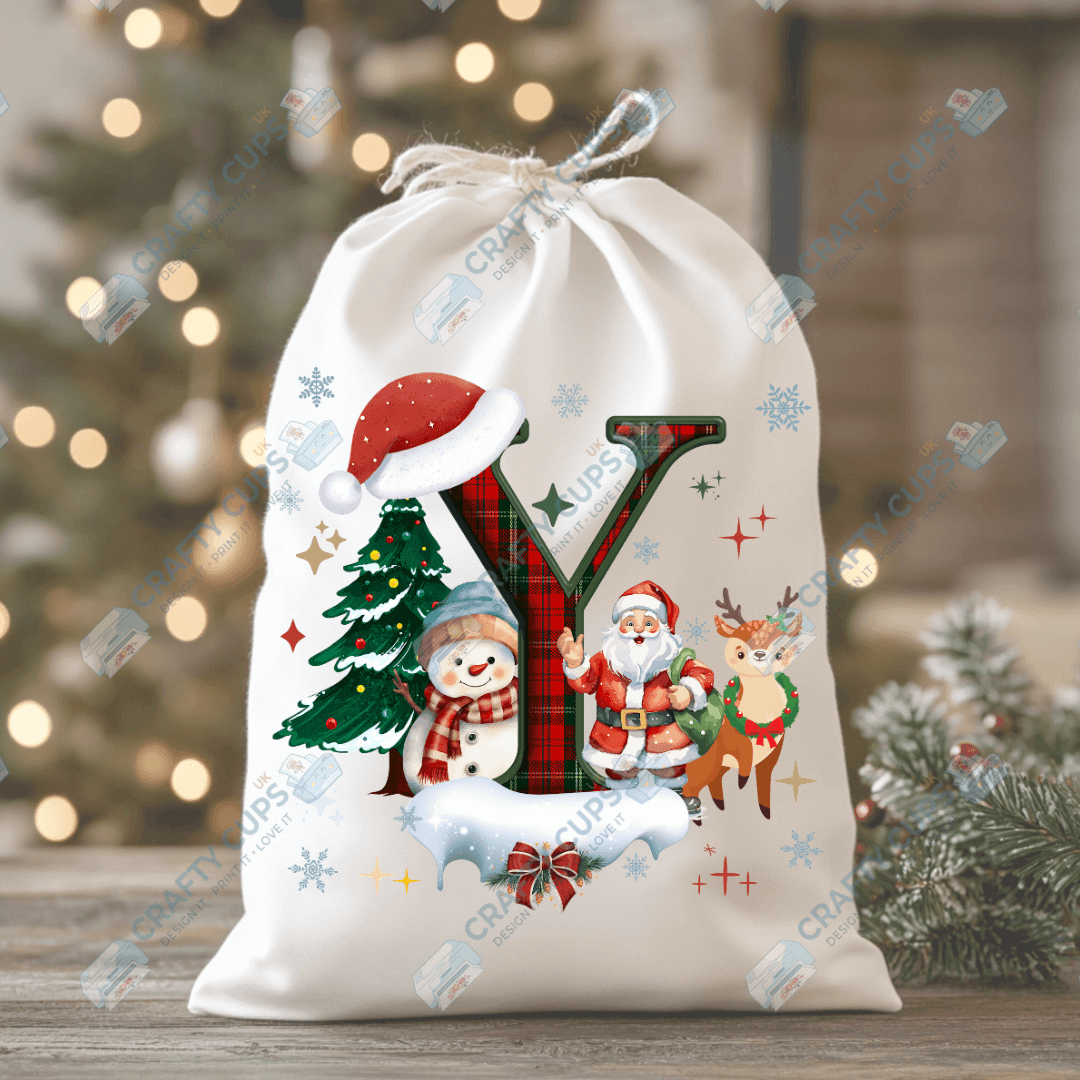 Christmas Alphabet DTF Transfers | A–Z Festive Letter Designs | Various Sizes | Ready to Press | Holiday Shirt Prints