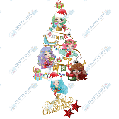 Christmas Tree DTF Transfers – Festive Character Designs (4"–10")