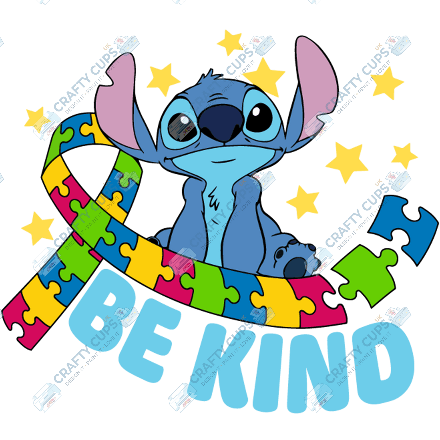 Cartoon Autism Awareness DTF Transfers – Colorful Puzzle Piece Prints for Shirts, Hoodies & Gifts