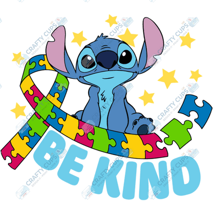 Cartoon Autism Awareness DTF Transfers – Colorful Puzzle Piece Prints for Shirts, Hoodies & Gifts