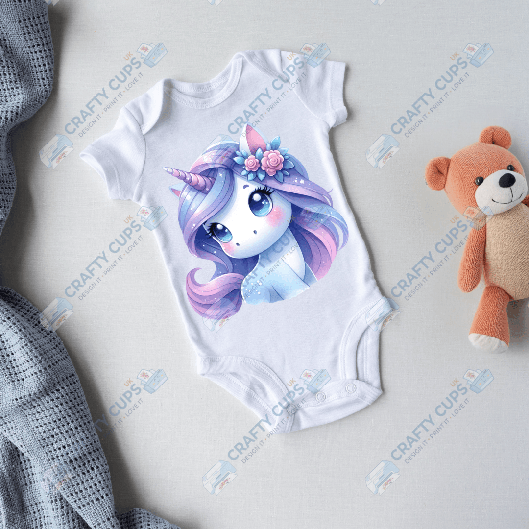 Cute Unicorn DTF Transfers – Magical Designs for Kids (4"–10")