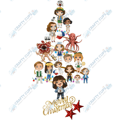 Christmas Tree DTF Transfers – Festive Character Designs (4"–10")