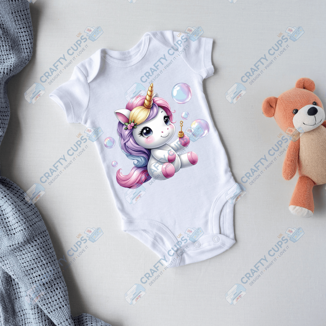 Cute Unicorn DTF Transfers – Magical Designs for Kids (4"–10")