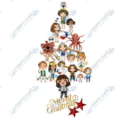 Christmas Tree DTF Transfers – Festive Character Designs (4"–10")