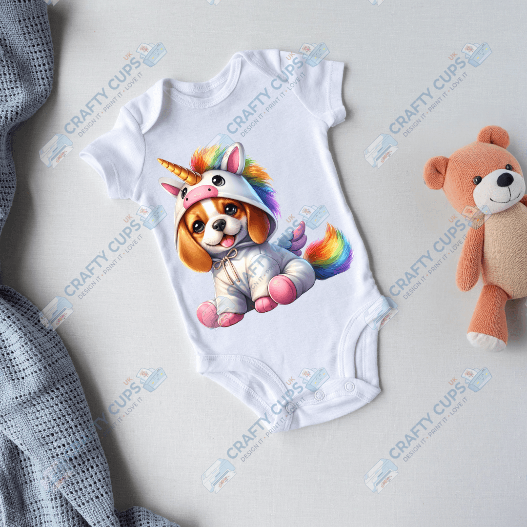 Cute Unicorn DTF Transfers – Magical Designs for Kids (4"–10")