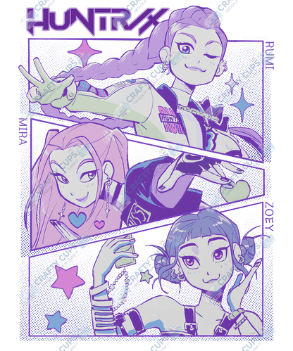 Demon Hunters DTF Transfer – Various Designs & Sizes, Heat Press Ready