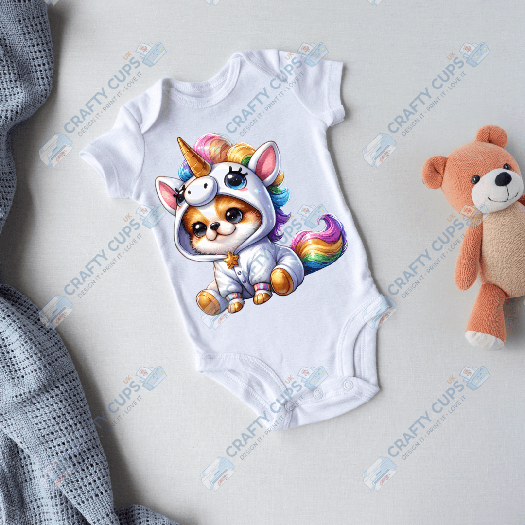Cute Unicorn DTF Transfers – Magical Designs for Kids (4"–10")