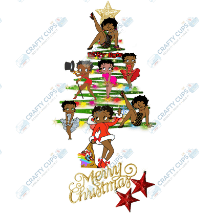 Christmas Tree DTF Transfers – Festive Character Designs (4"–10")