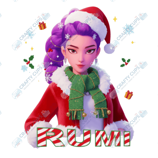 Christmas Demon Hunters DTF Transfer – Festive Anime Style, Various Sizes & Designs, Heat Press Ready