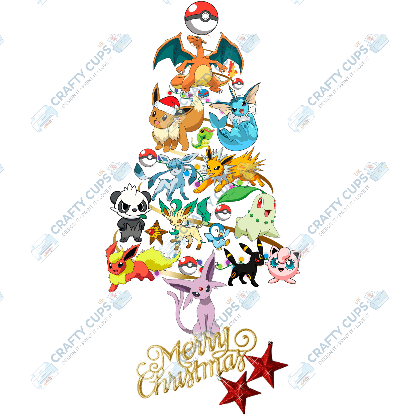 Christmas Tree DTF Transfers – Festive Character Designs (4"–10")