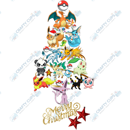 Christmas Tree DTF Transfers – Festive Character Designs (4"–10")