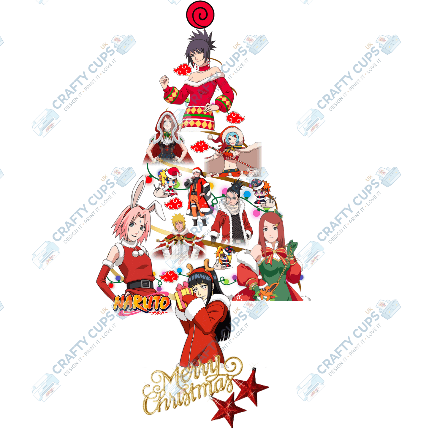 Christmas Tree DTF Transfers – Festive Character Designs (4"–10")