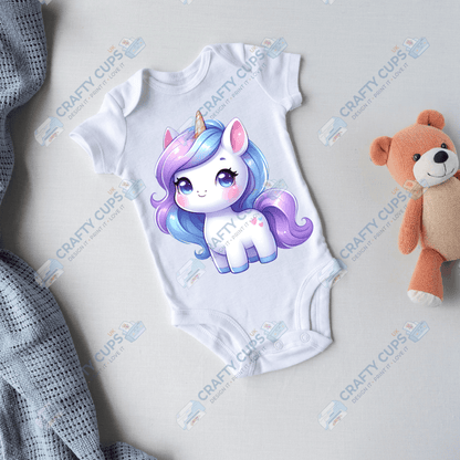 Cute Unicorn DTF Transfers – Magical Designs for Kids (4"–10")