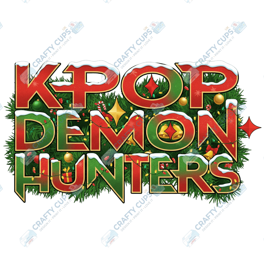 Christmas Demon Hunters DTF Transfer – Festive Anime Style, Various Sizes & Designs, Heat Press Ready