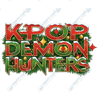 Christmas Demon Hunters DTF Transfer – Festive Anime Style, Various Sizes & Designs, Heat Press Ready