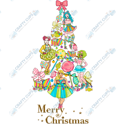 Christmas Tree DTF Transfers – Festive Character Designs (4"–10")