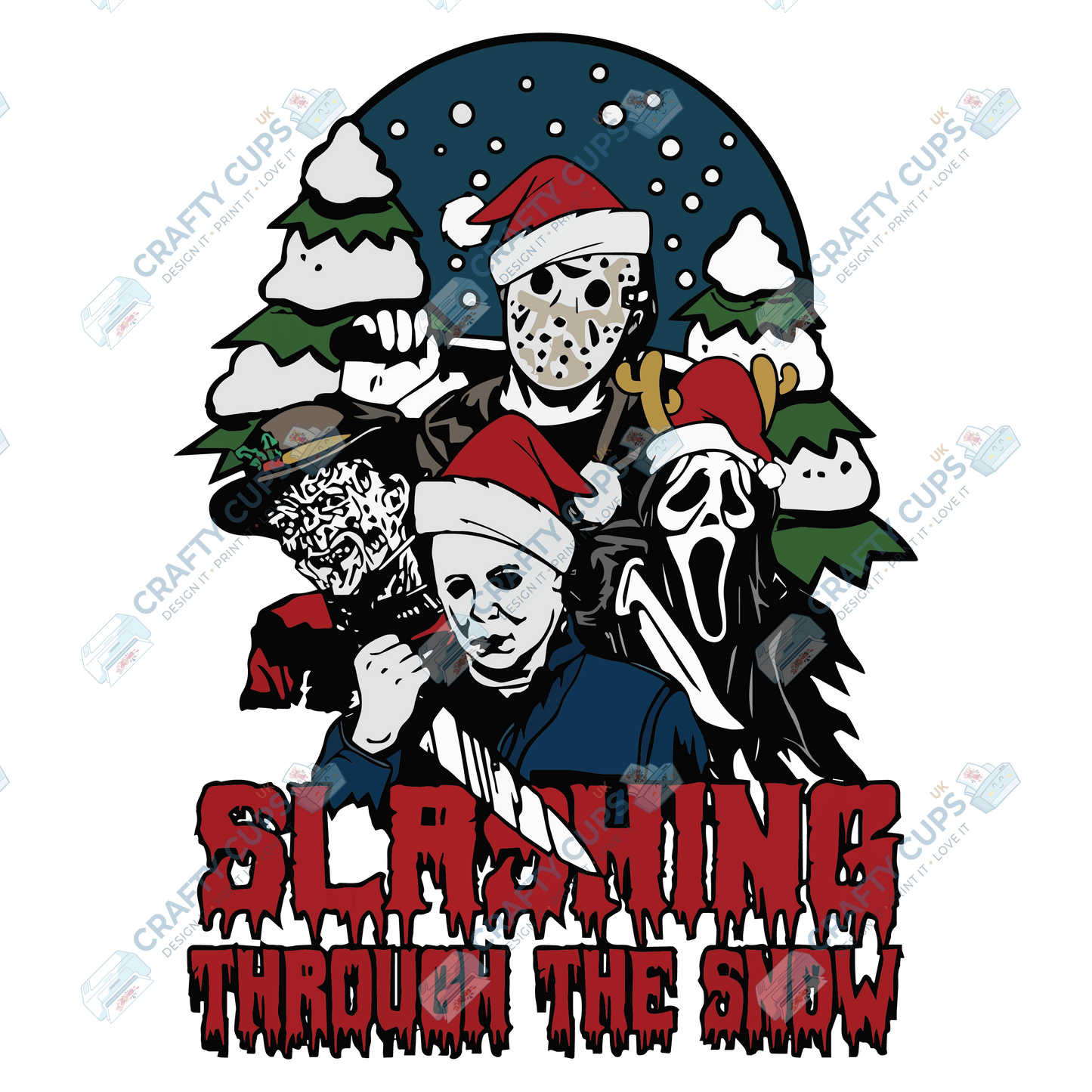 Creepy Christmas DTF Prints – Dark Festive Transfers, Ready to Press