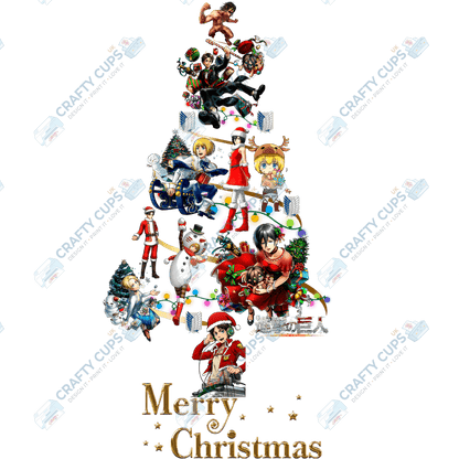 Christmas Tree DTF Transfers – Festive Character Designs (4"–10")