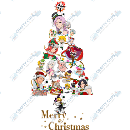 Christmas Tree DTF Transfers – Festive Character Designs (4"–10")