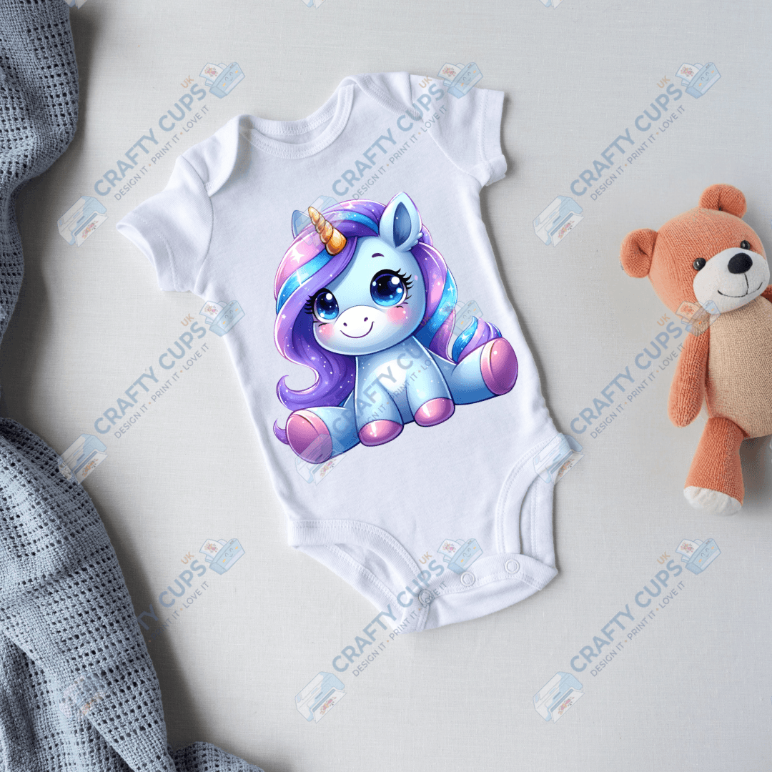 Cute Unicorn DTF Transfers – Magical Designs for Kids (4"–10")