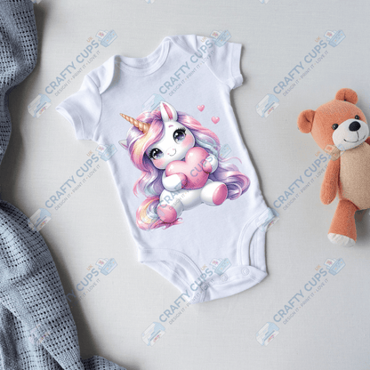 Cute Unicorn DTF Transfers – Magical Designs for Kids (4"–10")