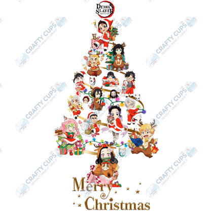 Christmas Tree DTF Transfers – Festive Character Designs (4"–10")