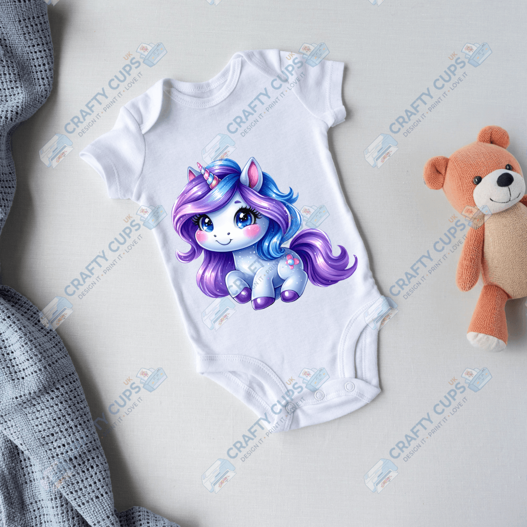 Cute Unicorn DTF Transfers – Magical Designs for Kids (4"–10")