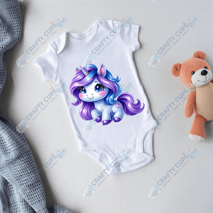 Cute Unicorn DTF Transfers – Magical Designs for Kids (4"–10")