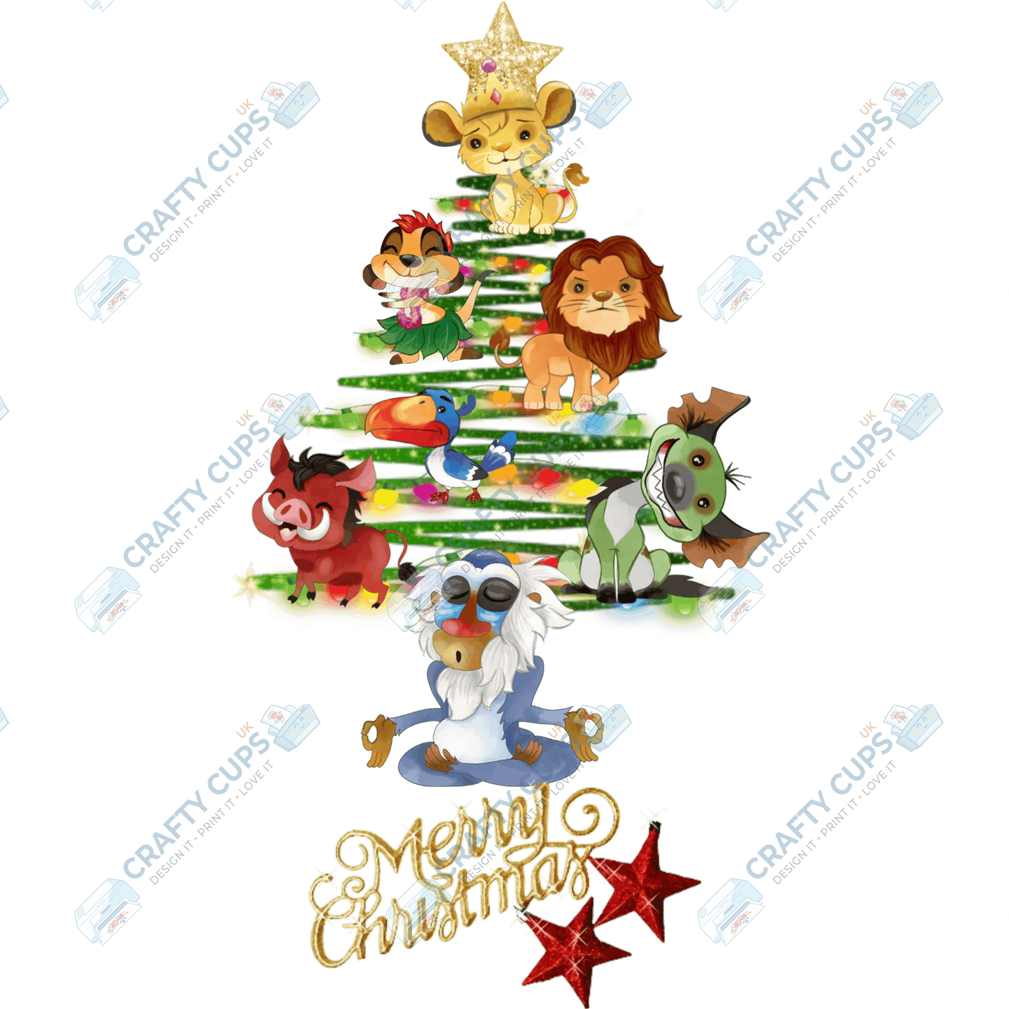 Christmas Tree DTF Transfers – Festive Character Designs (4"–10")