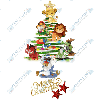 Christmas Tree DTF Transfers – Festive Character Designs (4"–10")