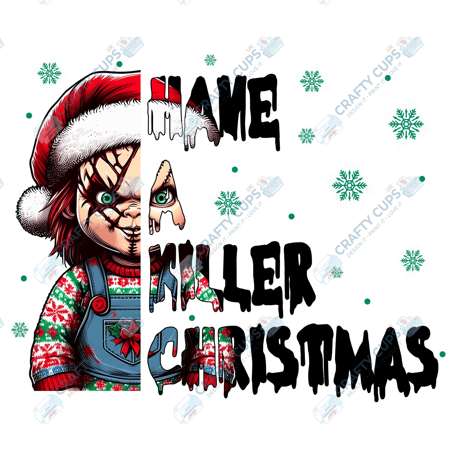 Creepy Christmas DTF Prints – Dark Festive Transfers, Ready to Press