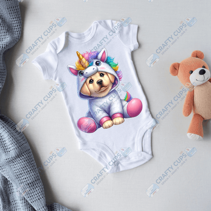 Cute Unicorn DTF Transfers – Magical Designs for Kids (4"–10")