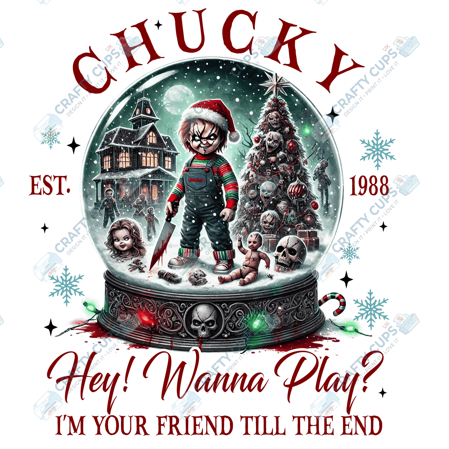 Creepy Christmas DTF Prints – Dark Festive Transfers, Ready to Press