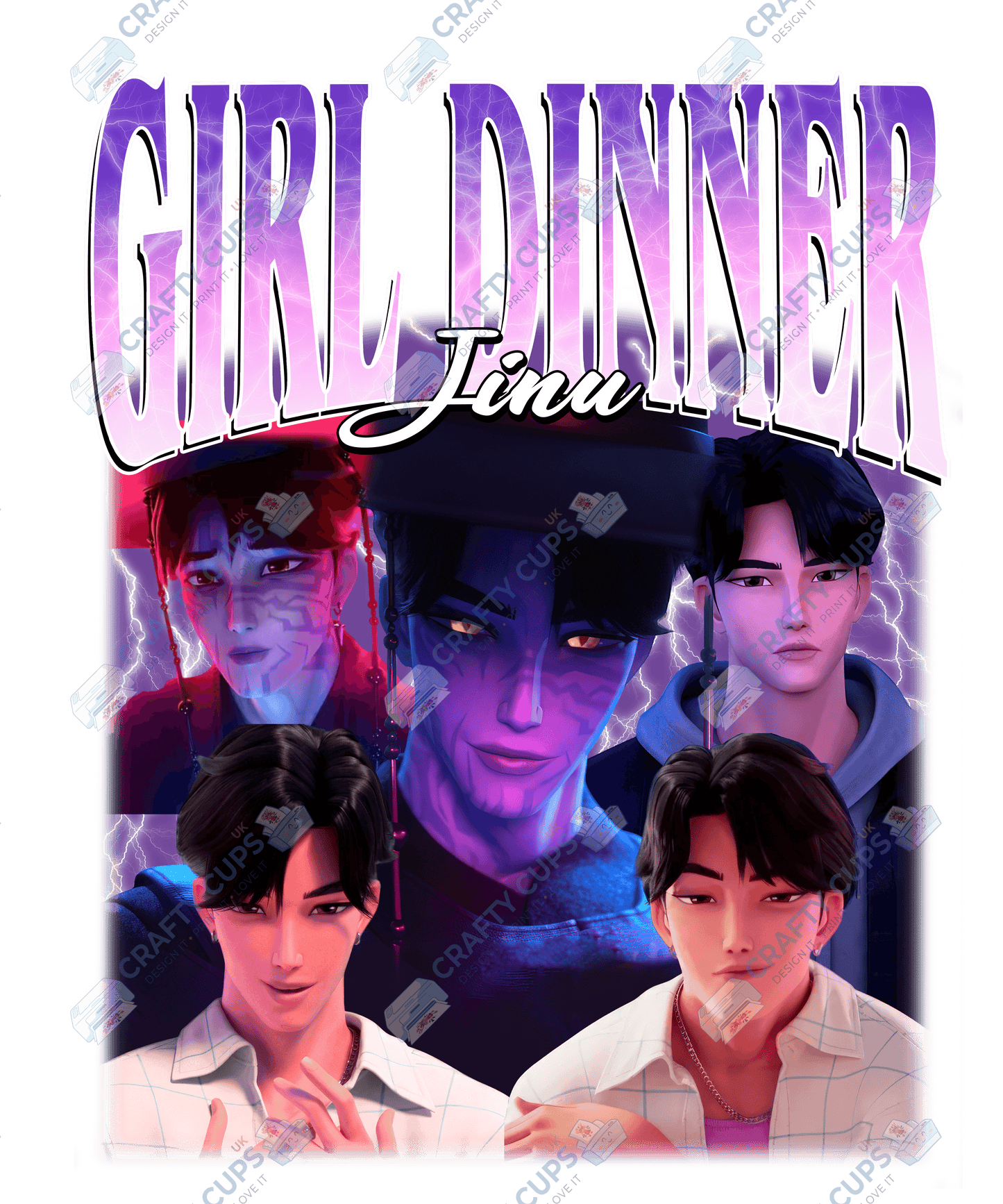 Demon Hunters DTF Transfer – Various Designs & Sizes, Heat Press Ready