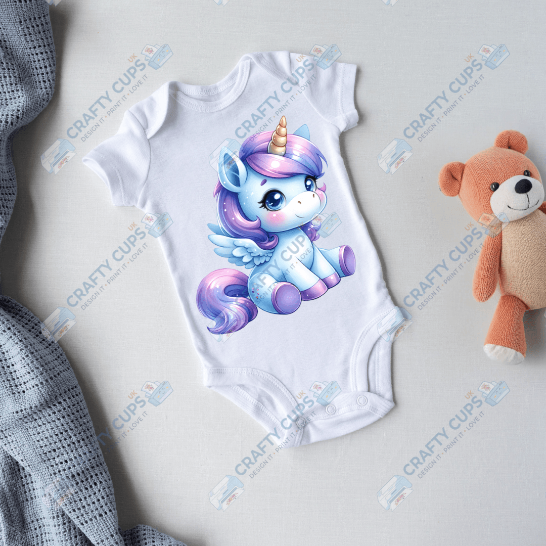 Cute Unicorn DTF Transfers – Magical Designs for Kids (4"–10")