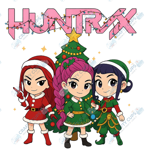 Christmas Demon Hunters DTF Transfer – Festive Anime Style (Part Three of Four), Various Sizes & Designs, Heat Press Ready