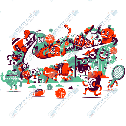 Sports DTF Transfer – Various Designs & Sizes, Heat Press Ready