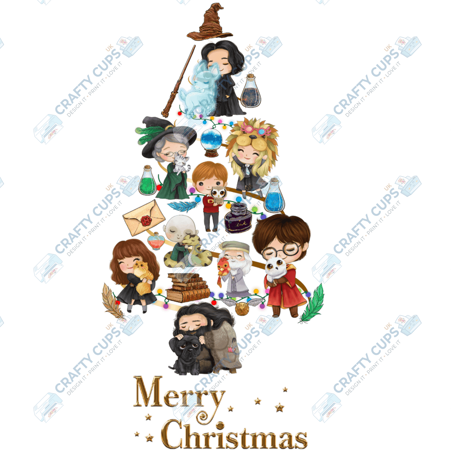 Christmas Tree DTF Transfers – Festive Character Designs (4"–10")