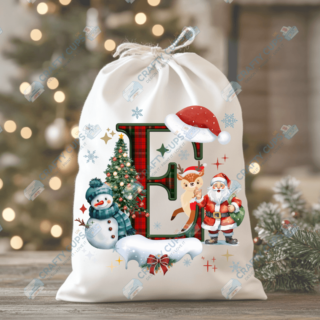 Christmas Alphabet DTF Transfers | A–Z Festive Letter Designs | Various Sizes | Ready to Press | Holiday Shirt Prints