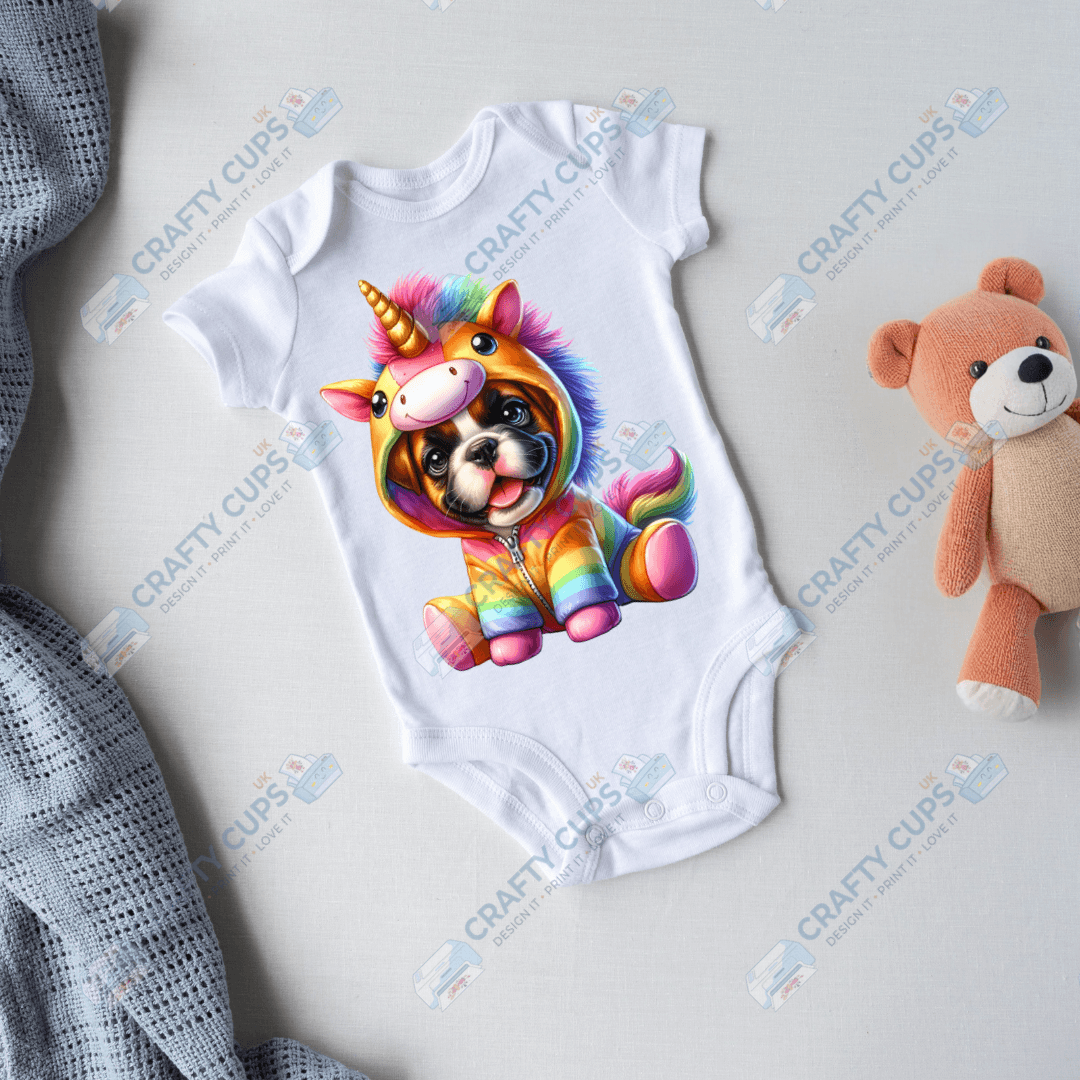 Cute Unicorn DTF Transfers – Magical Designs for Kids (4"–10")