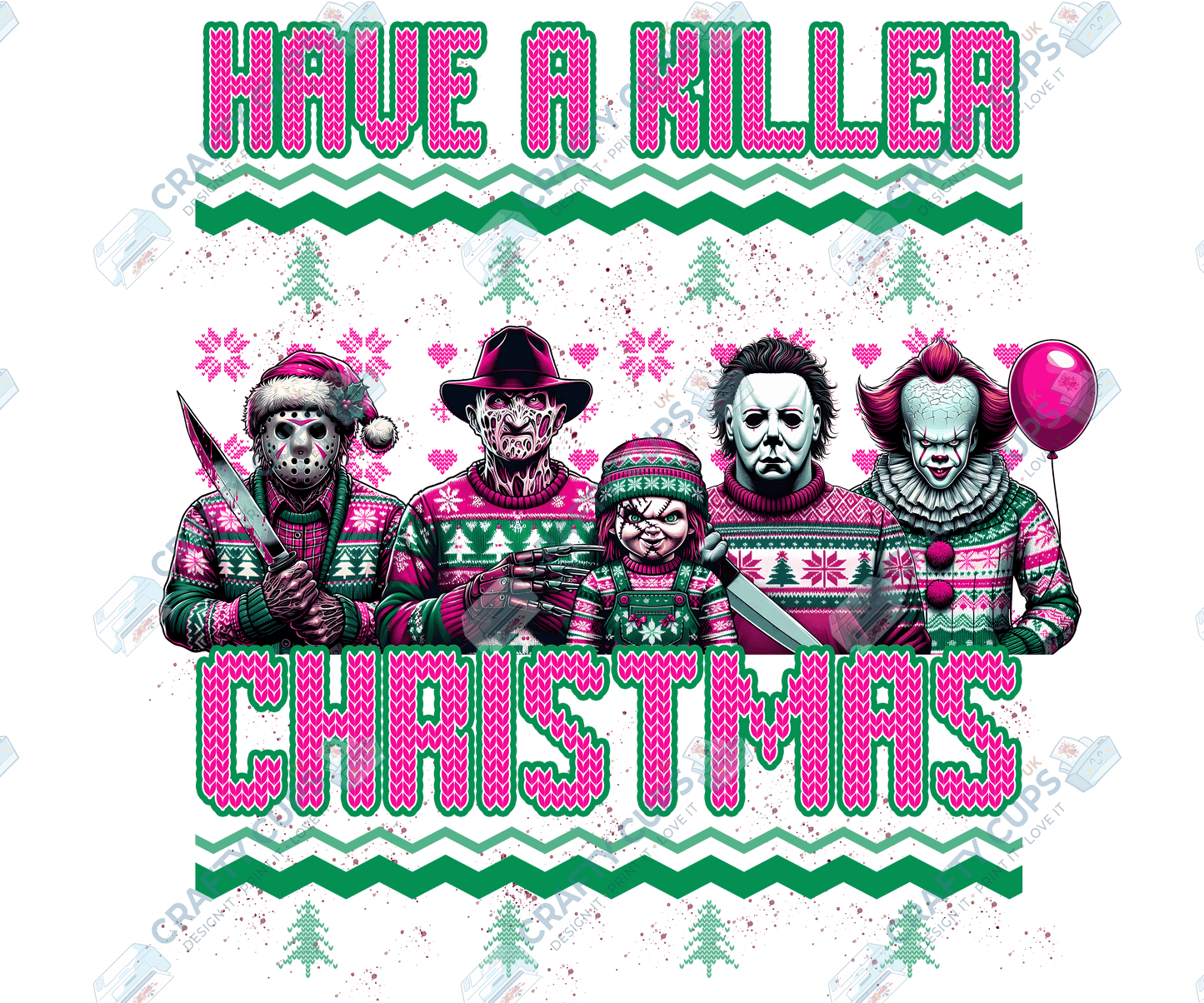Creepy Christmas DTF Prints – Dark Festive Transfers, Ready to Press