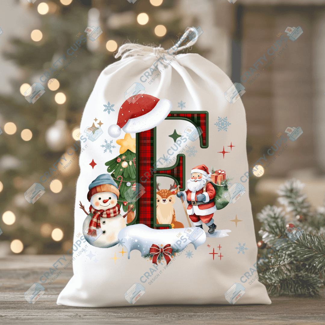 Christmas Alphabet DTF Transfers | A–Z Festive Letter Designs | Various Sizes | Ready to Press | Holiday Shirt Prints