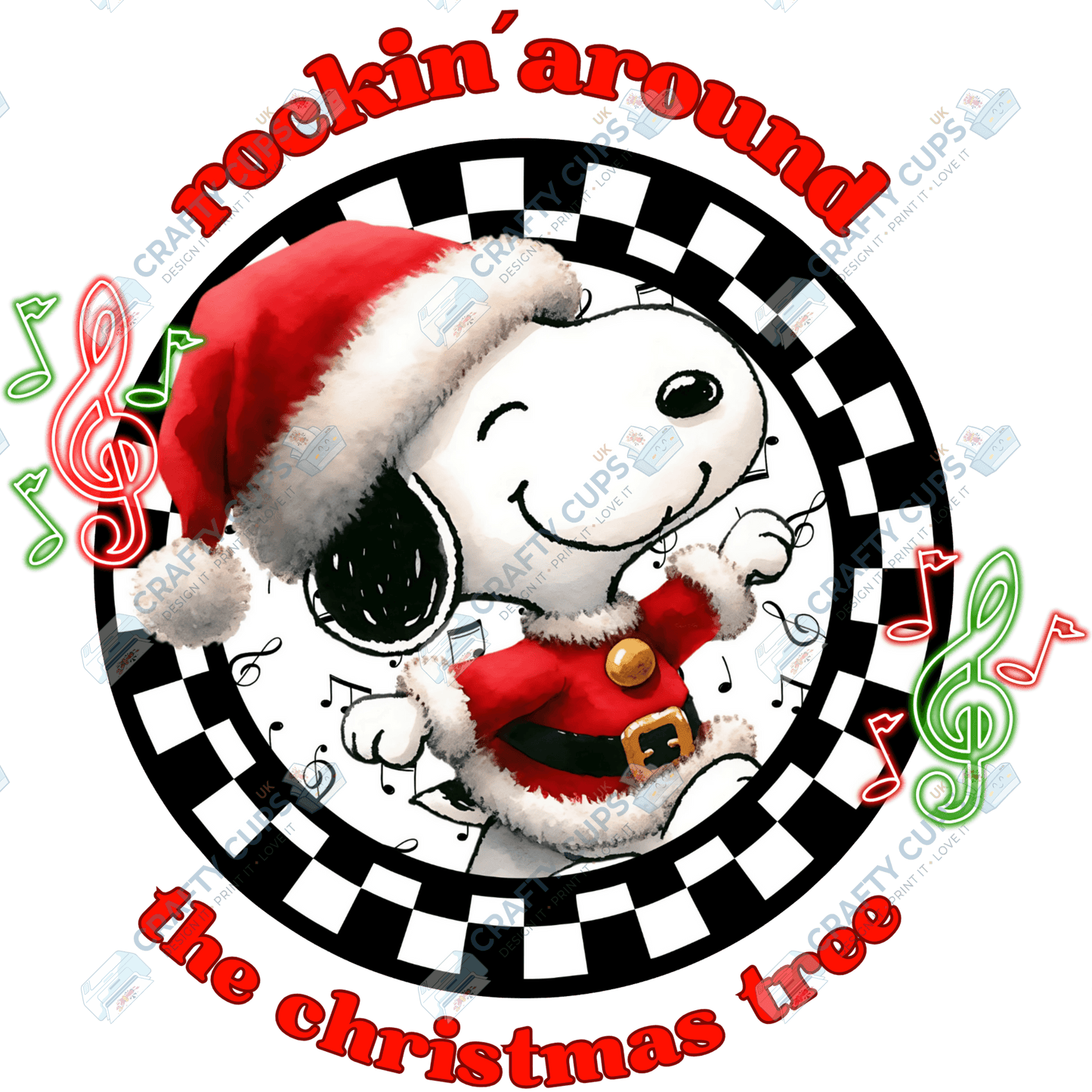 Rockin’ Around the Christmas Tree DTF Transfers (4"–10")