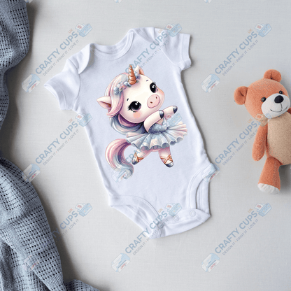 Cute Unicorn DTF Transfers – Magical Designs for Kids (4"–10")